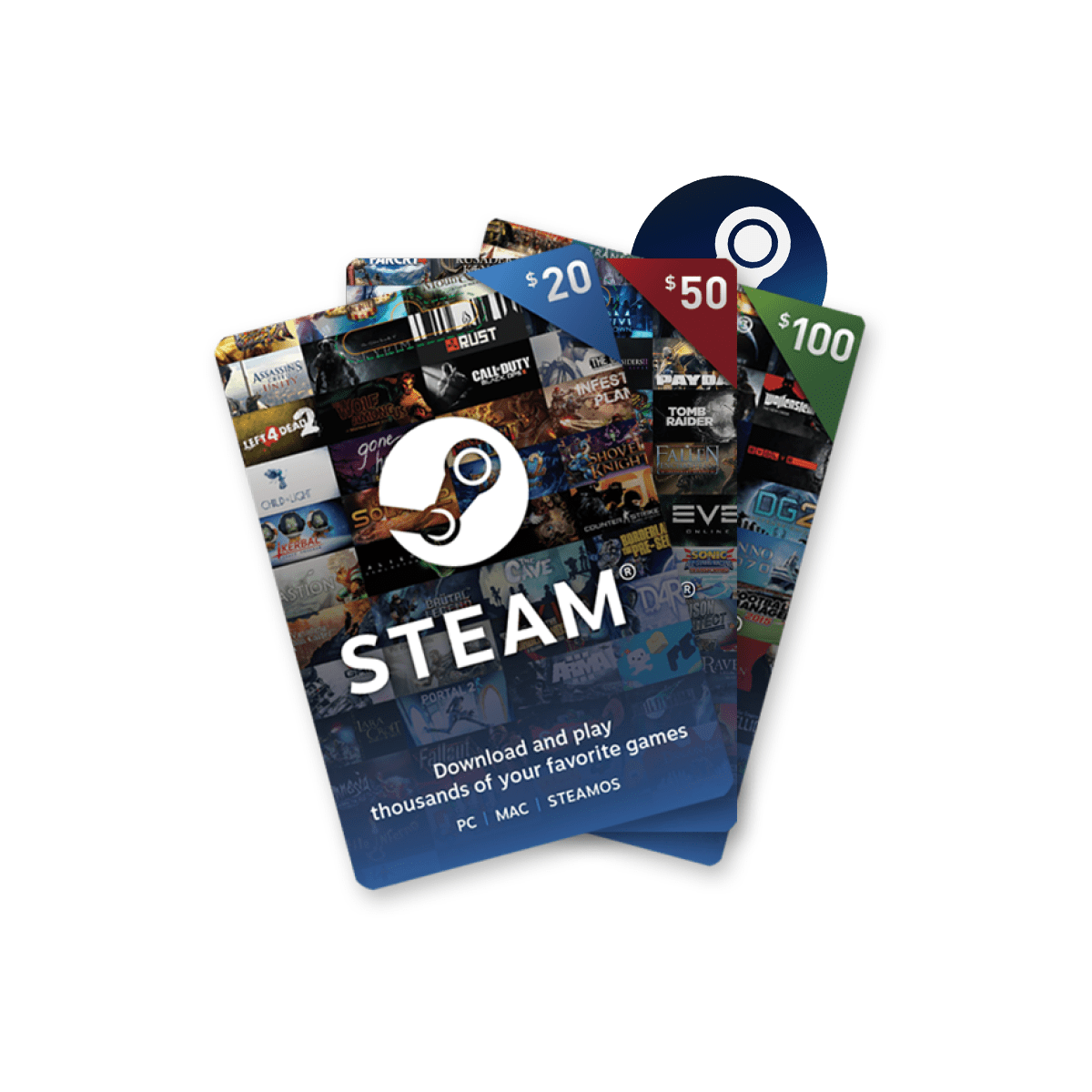 Gói nạp Steam Wallet 20